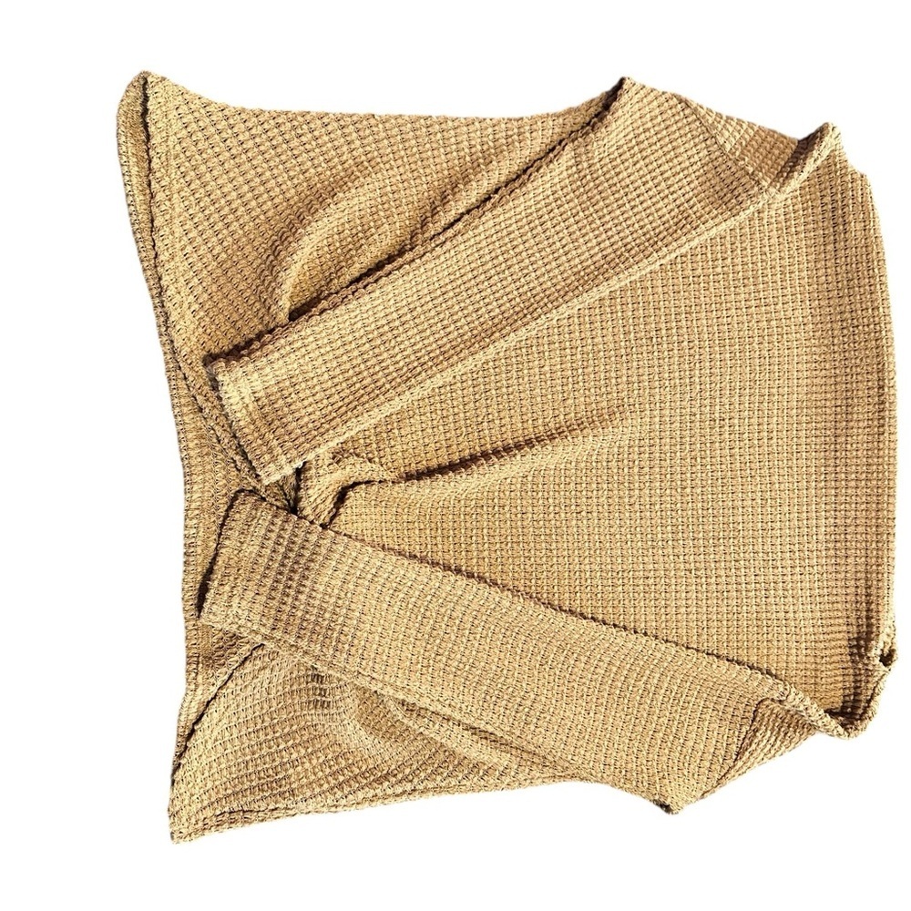 🔴 5 for $40 SALE! 
Gilli Brown Waffle Textured Light Weight Front Knot Top sz S - Picture 11 of 13